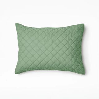 Percale Quilted Sham against a white background.