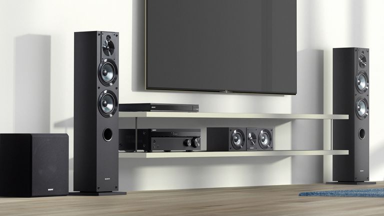 Best AV receivers 2022, image shows Sony STR-DH790 with home cinema speakers