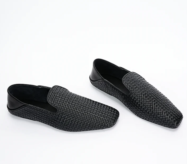 Classic Woven Leather Loafers