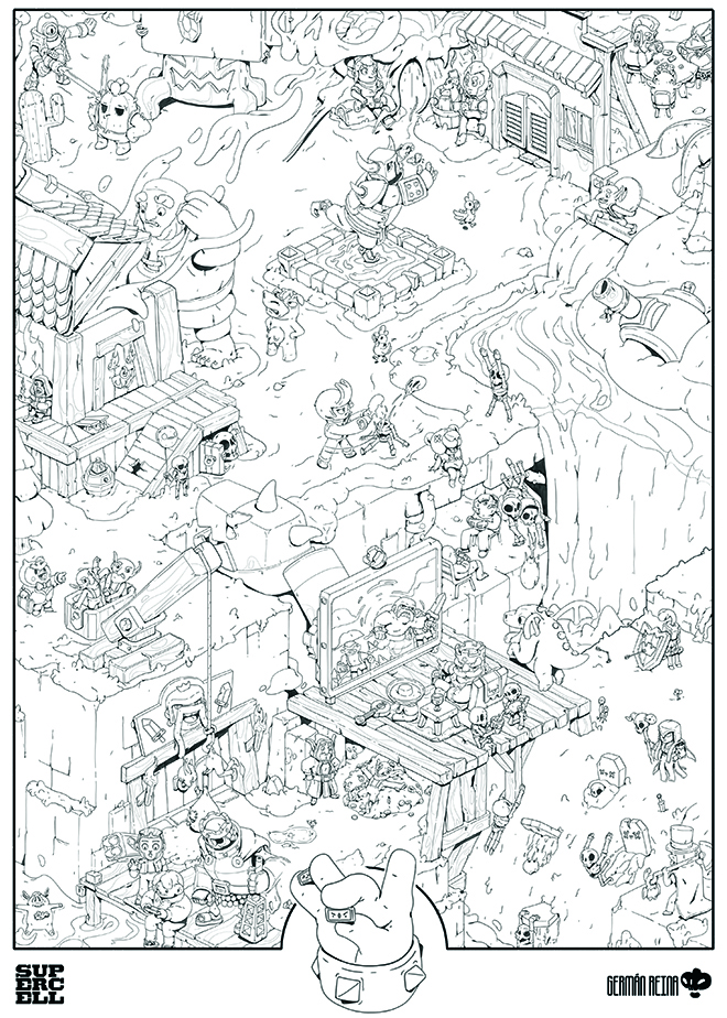 Supercell artwork showing game characters