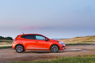 Renault Clio car in red coloured exterior car