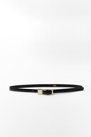 Rectangular Buckle Thin Belt