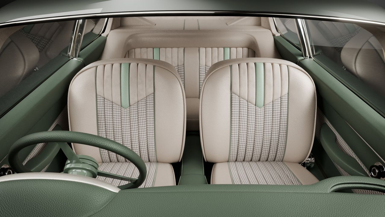 The Lunaz Aston Martin DB6. It looks like a normal DB6, but much more shiny and luxurious