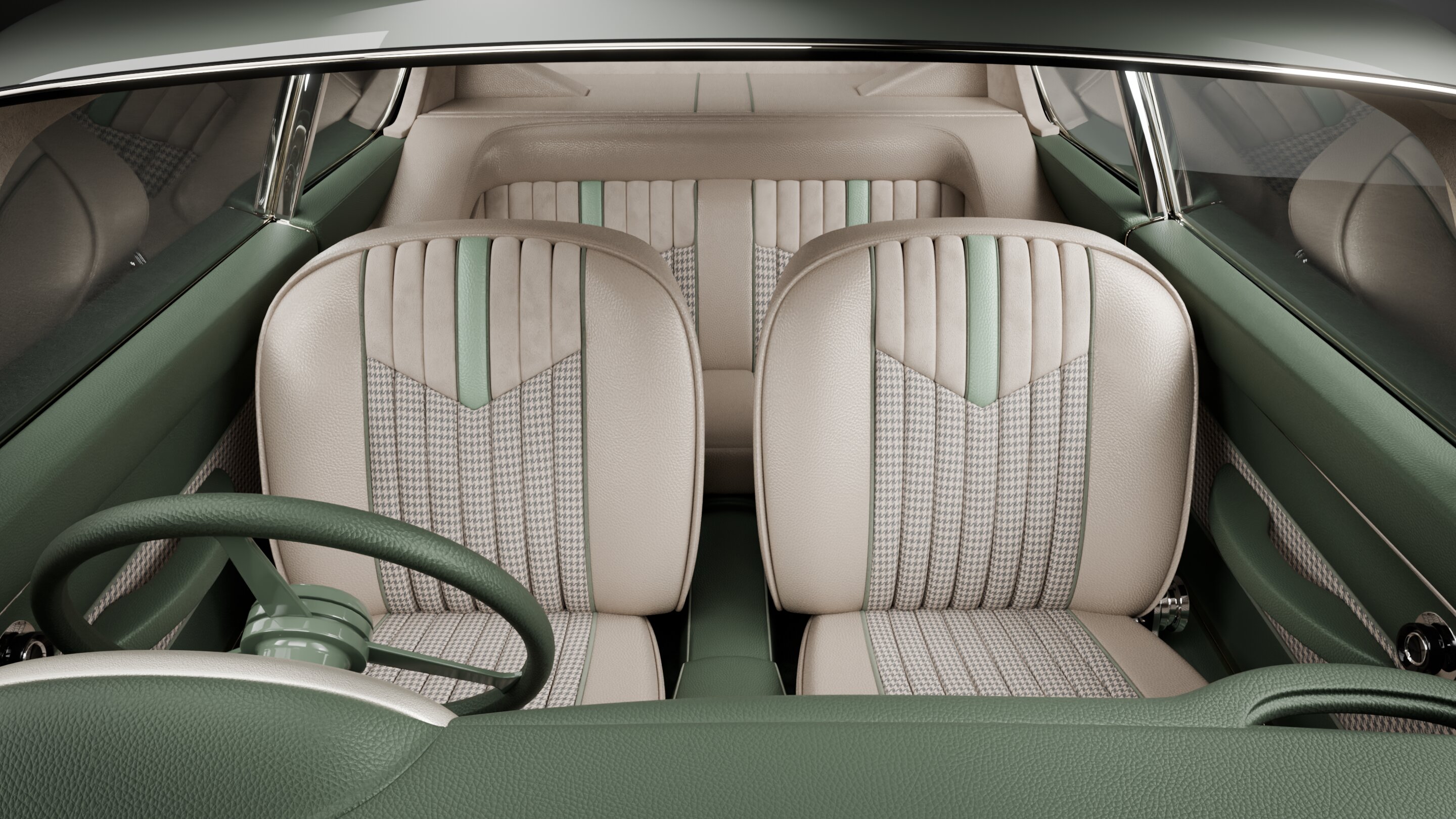 The Lunaz Aston Martin DB6. It looks like a normal DB6, but much more shiny and luxurious