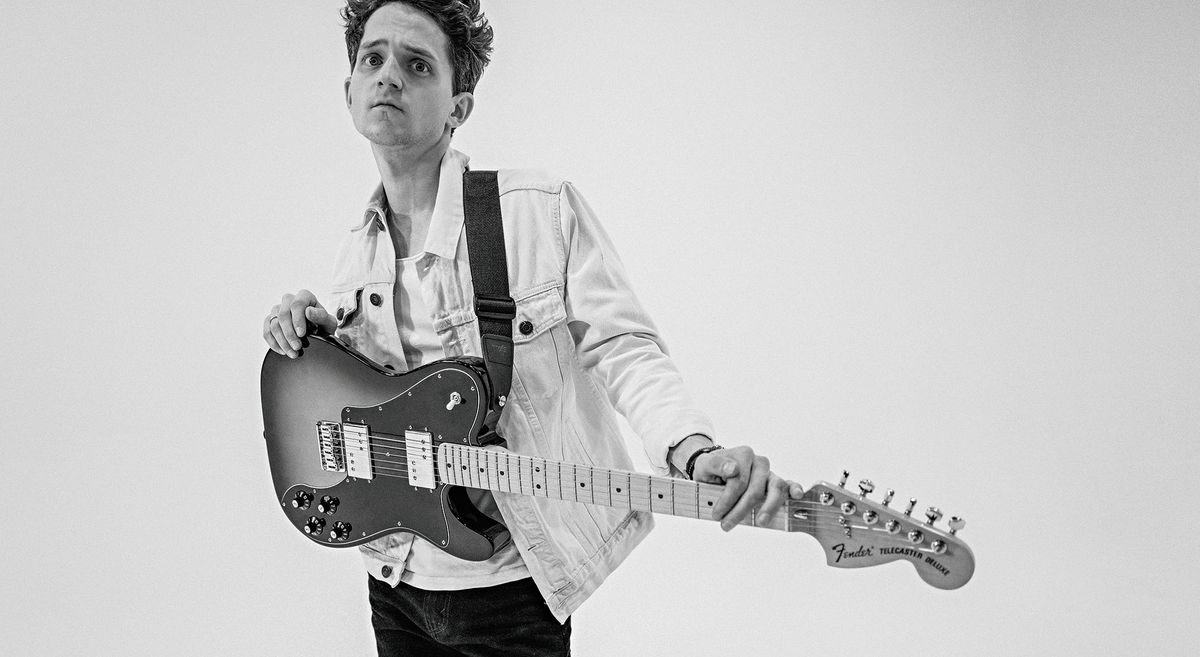 Jude Smith, funk guitar maestro and Pickup Music educator, poses with a Fender Telecaster Deluxe.