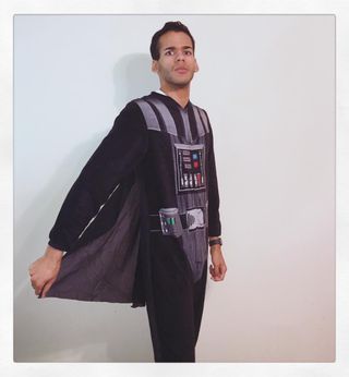 Mikah Sargent in a Darth Vader outfit