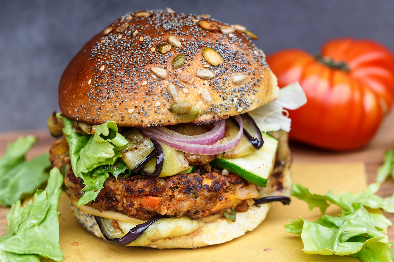 Sage and onion veggie burger