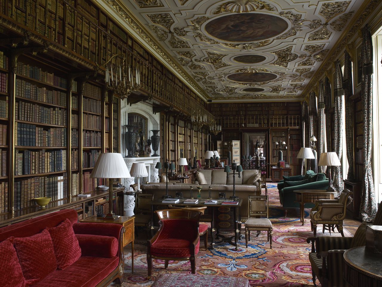 Chatsworth House library