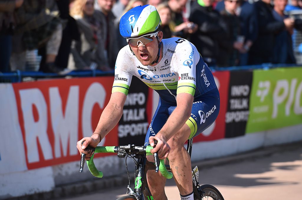 Luke Durbridge (Orica-BikeExchange) arrives in the velodrome