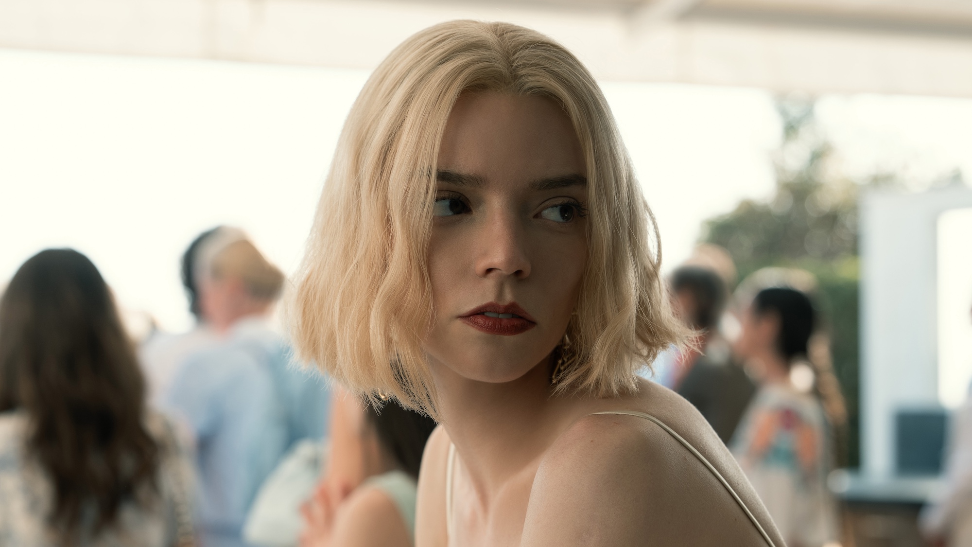 Anya Taylor-Joy looking to the side in Lucky