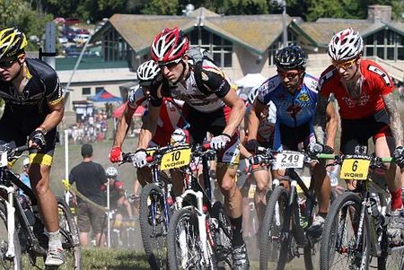 Brain Matter (10; Gear Grinder) and Mark Lalonde (6; Planet Bike / GT / Twin Six) at WORS Treadfest in September. Matter won the 2009 WORS Series overall and Lalonde took second, although both missed the final race of the season while at the Cincinnati Cyclocross Festival.