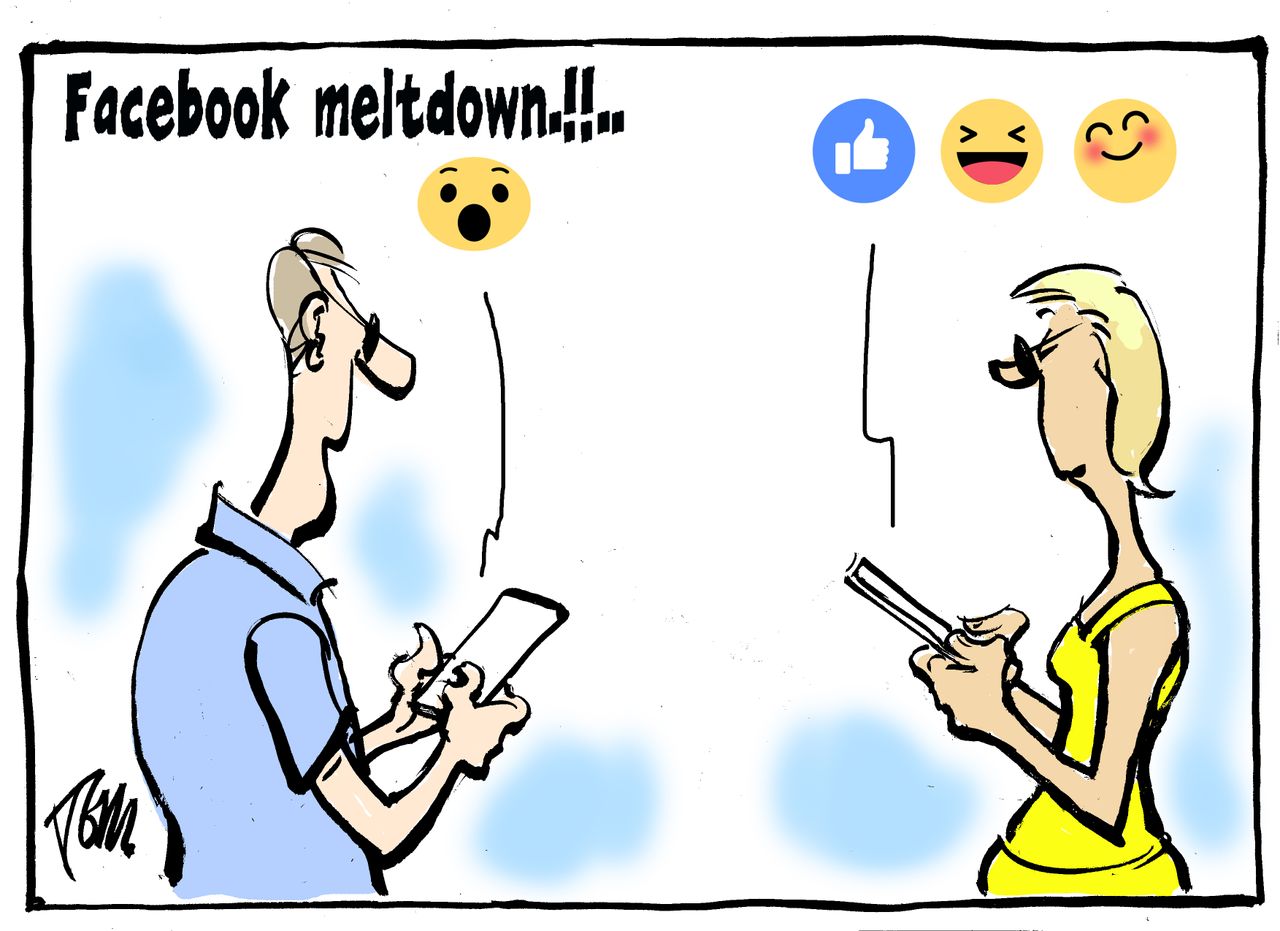 Editorial cartoon U.S. Facebook stock drop