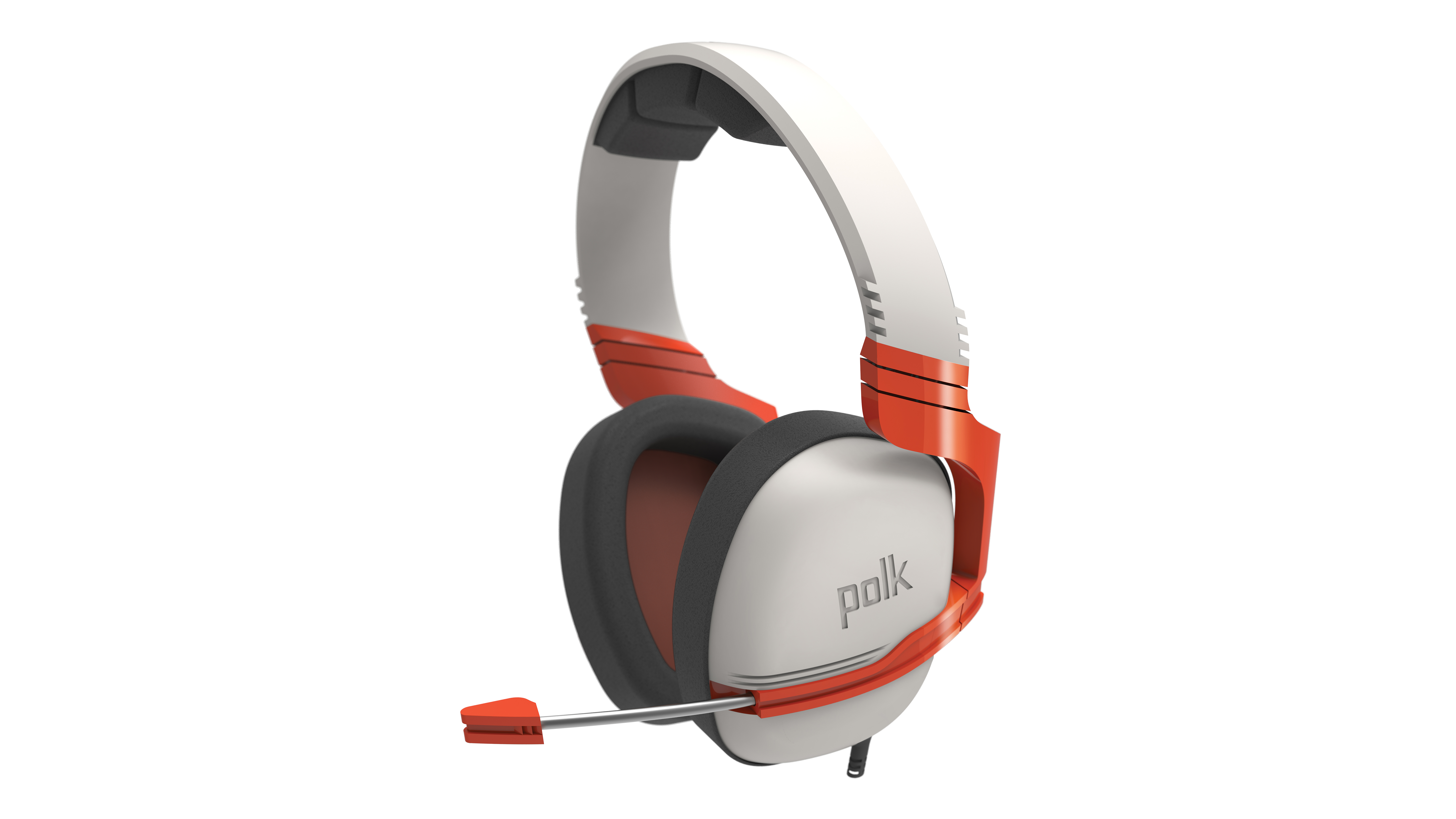 Polk Audio&#039;s Striker headphone, in orange