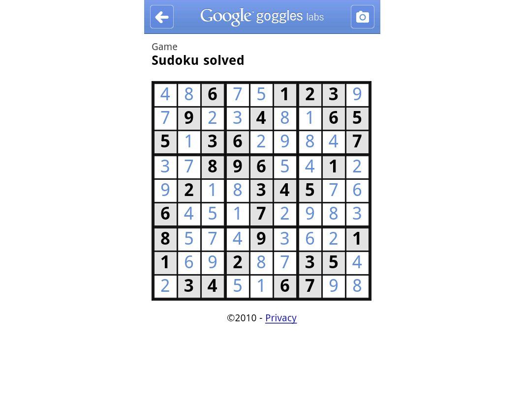 Google Goggles gets revamped solves your Sudoku for you TechRadar