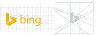The Bing logo on a logo grid