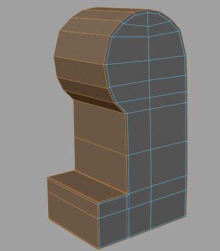 Create the thickness of the leg by extruding faces