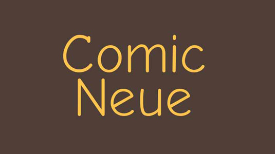 Free font: Comic Neue