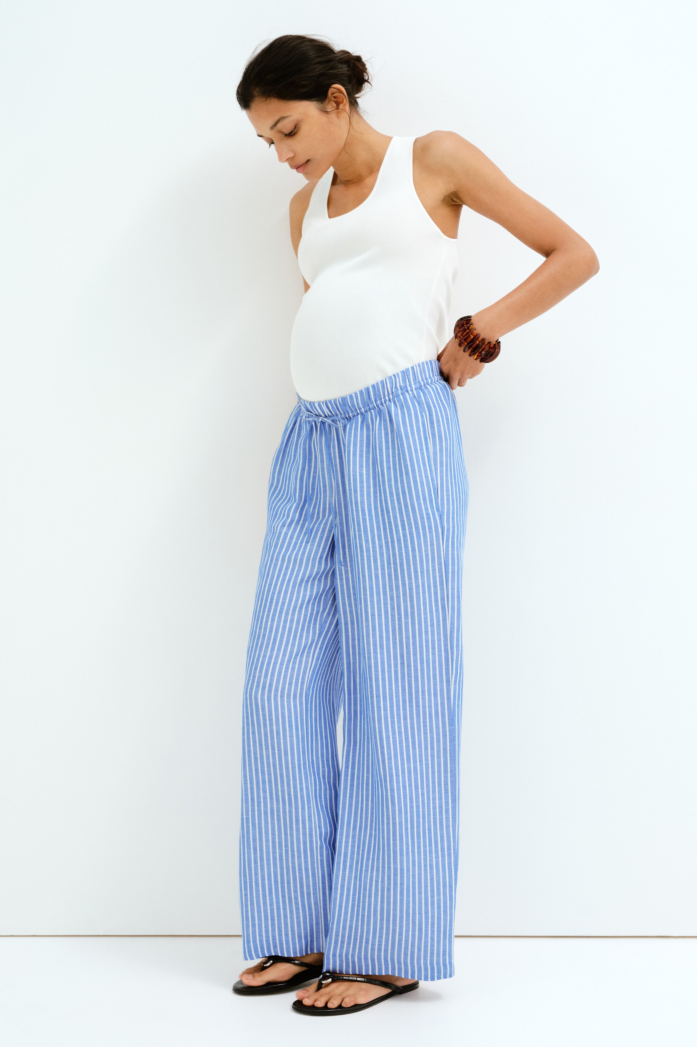 Mama Before & After Linen-Blend Pants