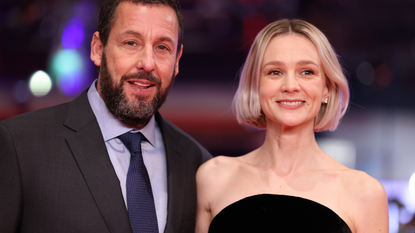 Adam Sandler and Carey Mulligan attend the "Spaceman" premiere during the 74th Berlinale International Film Festival Berlin at Berlinale Palast on February 21, 2024 in Berlin, Germany.