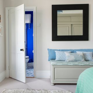 bedroom with blue en suite