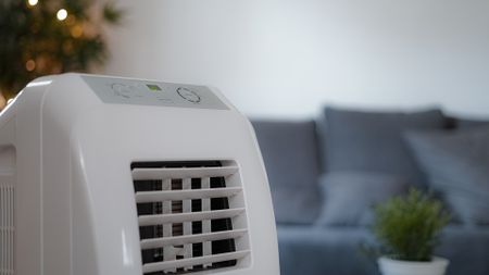 Fan heater in a room