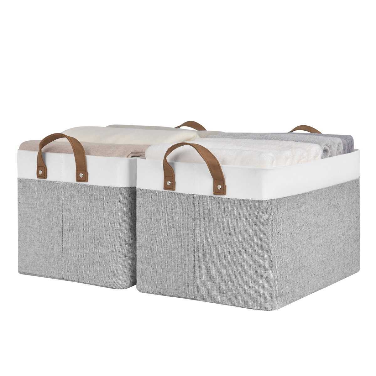 Storageworks Storage Bins, Fabric Storage Bins for Shelves, Closet Baskets and Bins With Handles &amp;amp; Reviews | Wayfair