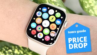 Apple Watch 7 with a Tom's Guide deal tag