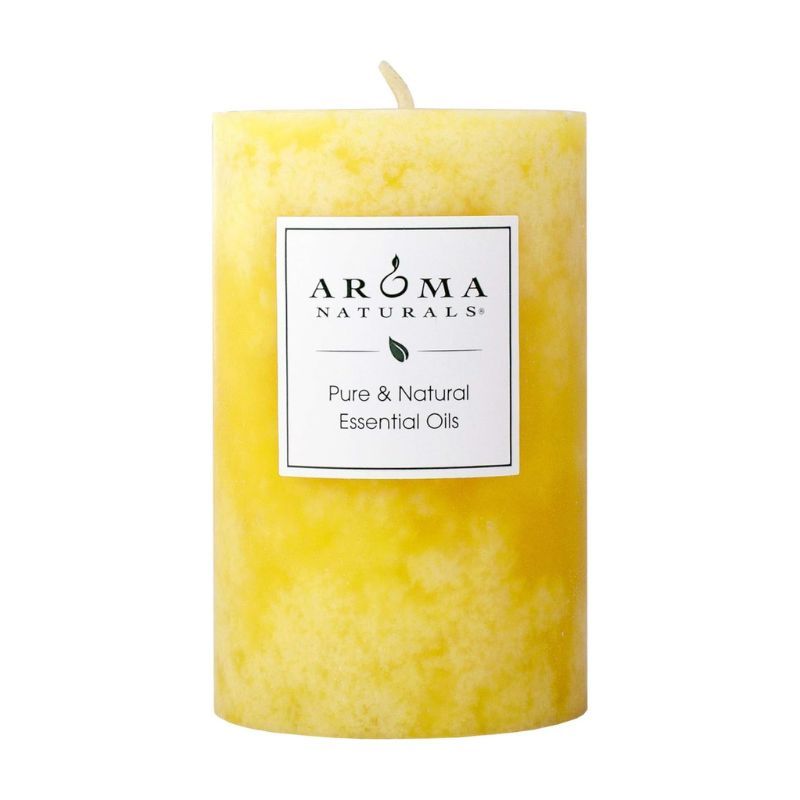 Aroma Naturals Orange & Lemongrass Pillar candle is one of the best candles on Amazon.