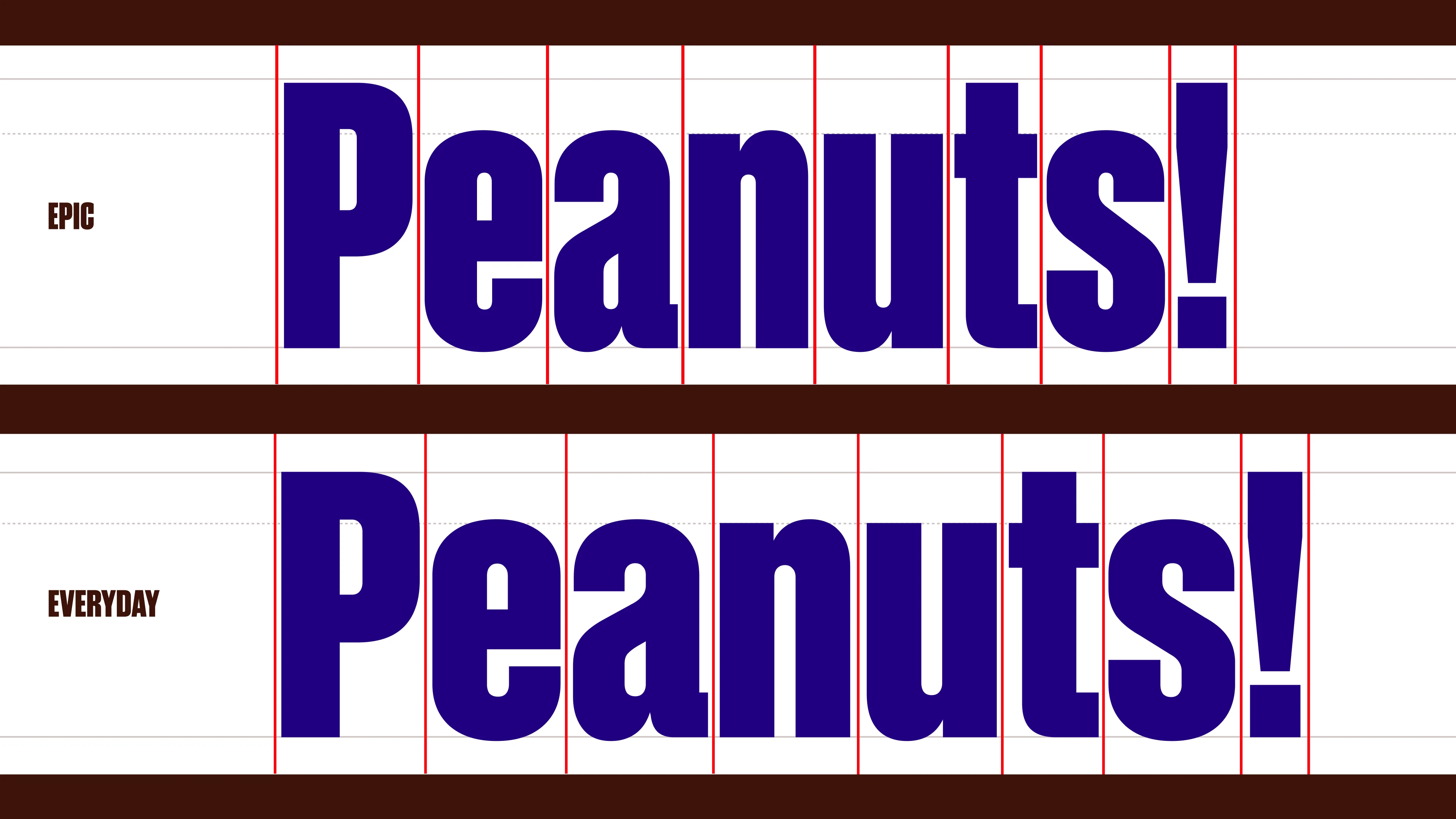 Studio Drama Snickers typography