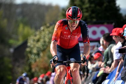 Connor Swift rides in the 2023 Flèche Wallonne