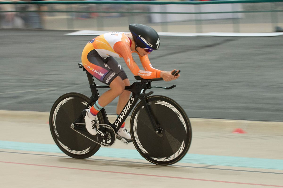 Evelyn Stevens set a new UCI Hour Record of 47.980 kilometres