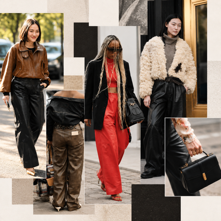 Leather pants collage
