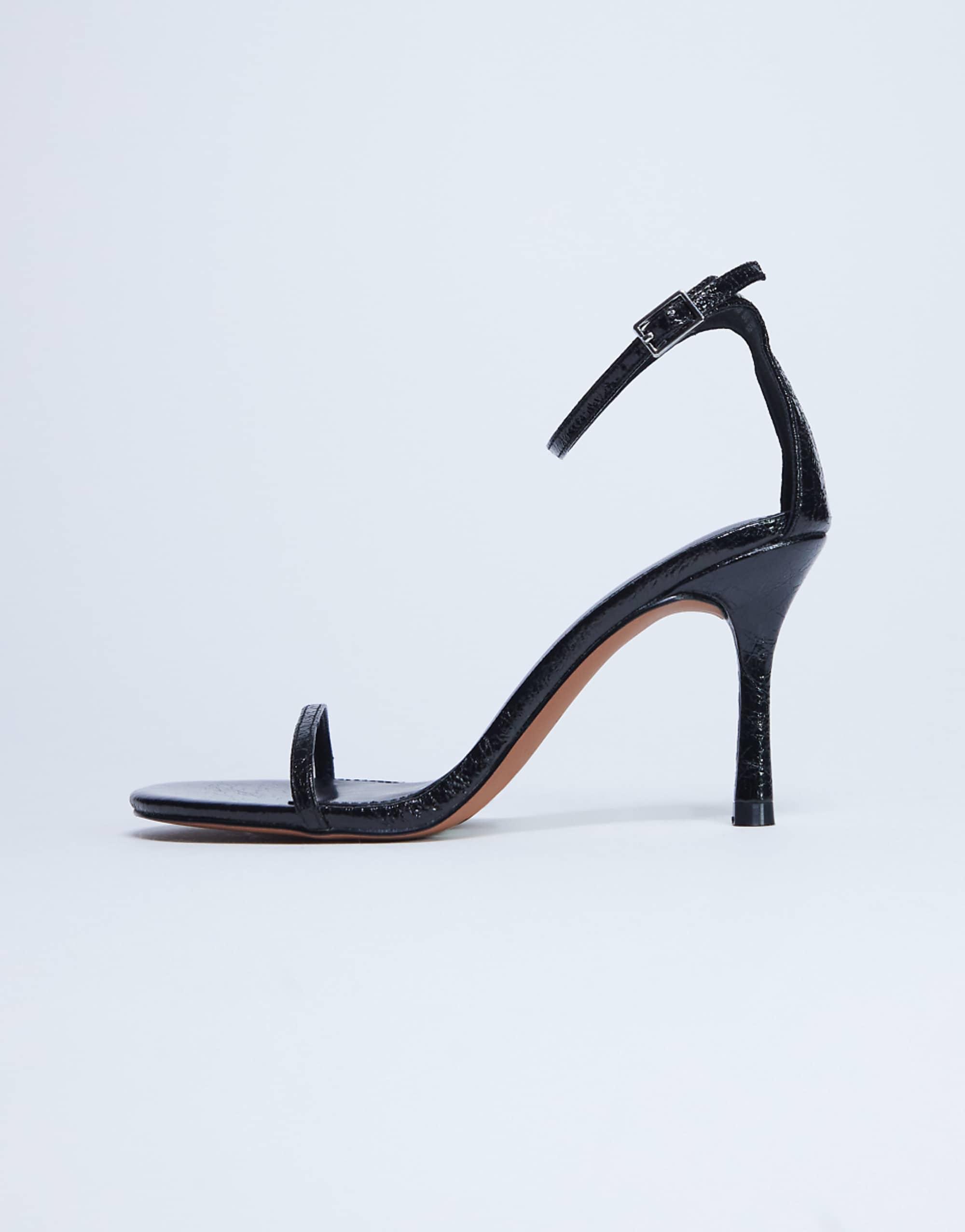 Topshop Alexi 2 Part Heeled Sandal in Black