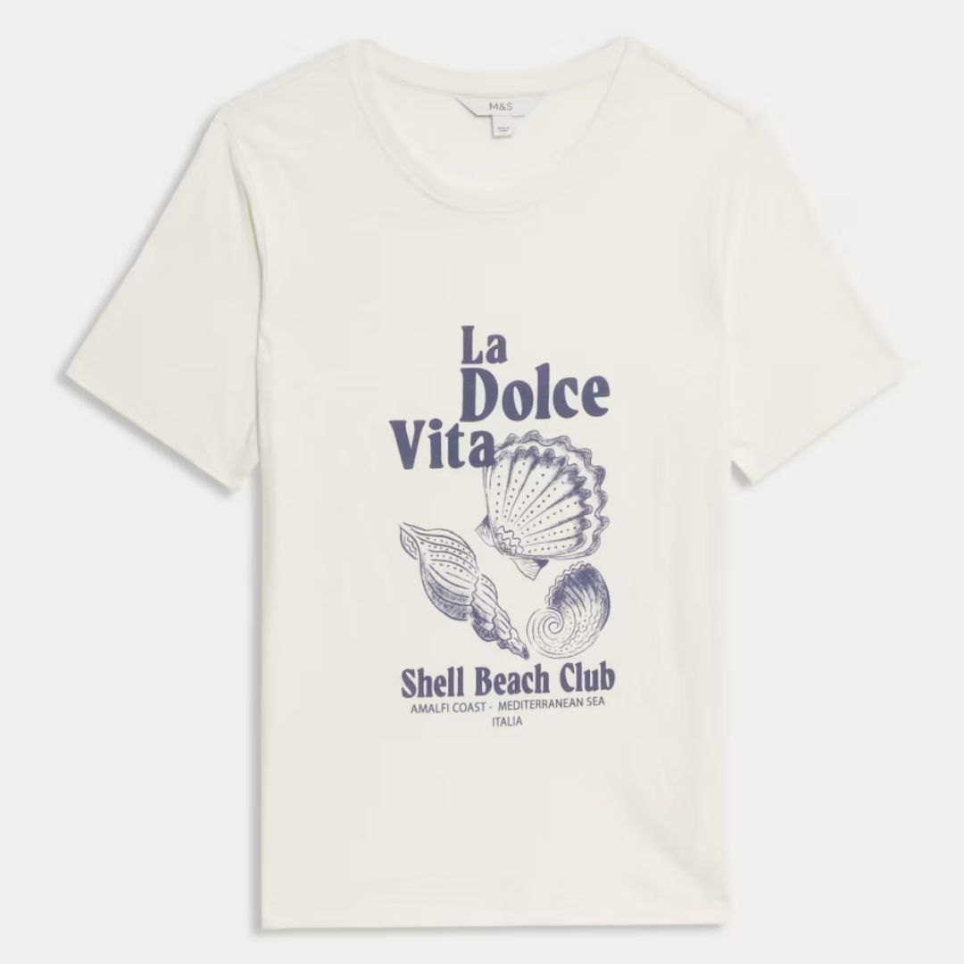 M&S Cotton Printed T-Shirt