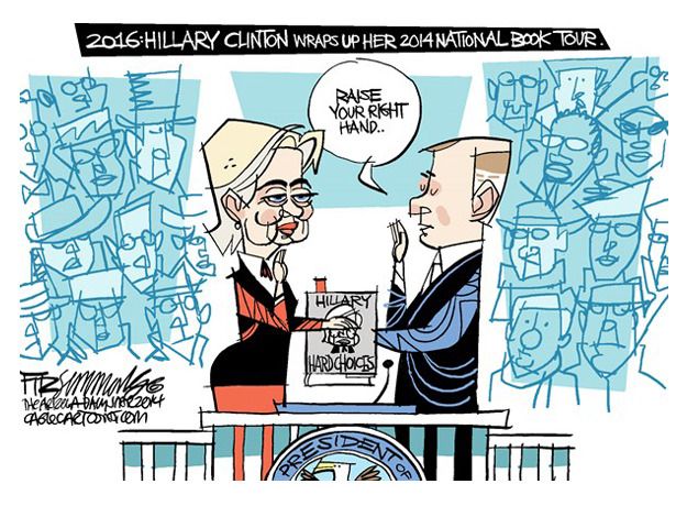 Political cartoon Hillary Clinton book 2016