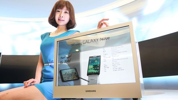 Samsung NL22B transparent displays