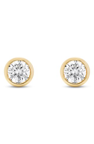 1-Carat Lab Grown Diamond Bezel Stud Earrings