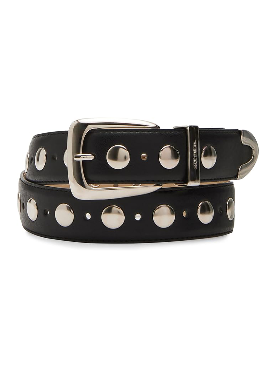 Steve Madden, Kingston Studded Everyday Casual Work Pant Belt