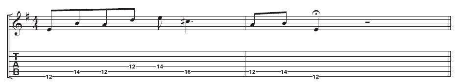 Example 3: Alex plays with a swing feel to sound jazzier. He also really hangs on the C# to bring out the Dorian sound. The melody moves around unexpectedly, so be careful your fingers don't trip over each other.