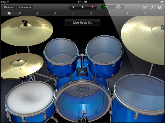 GarageBand for iPad - touch instruments: drums