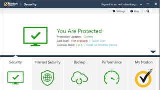 best antivirus software: Norton 360 Deluxe interface