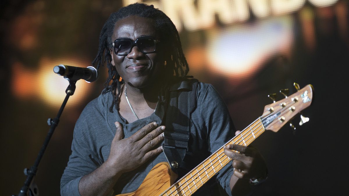 Richard Bona performs during the Grands Prix Sacem 2012 Ceremony at the Casino de Paris, in Paris.