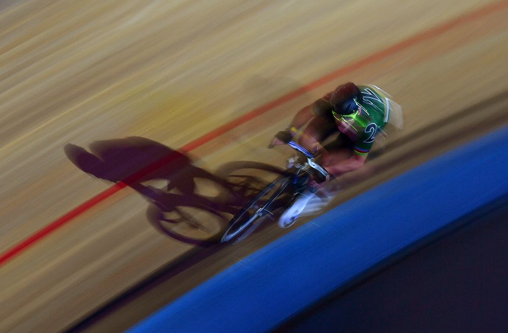Mark Cavendish of Great Britain competes in the Mens Madison Chase on day four of the London Six Day