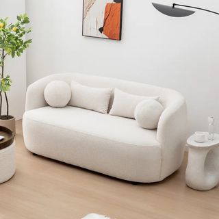 Brinae 68-Inch Bouclé Upholstered Loveseat Sofa