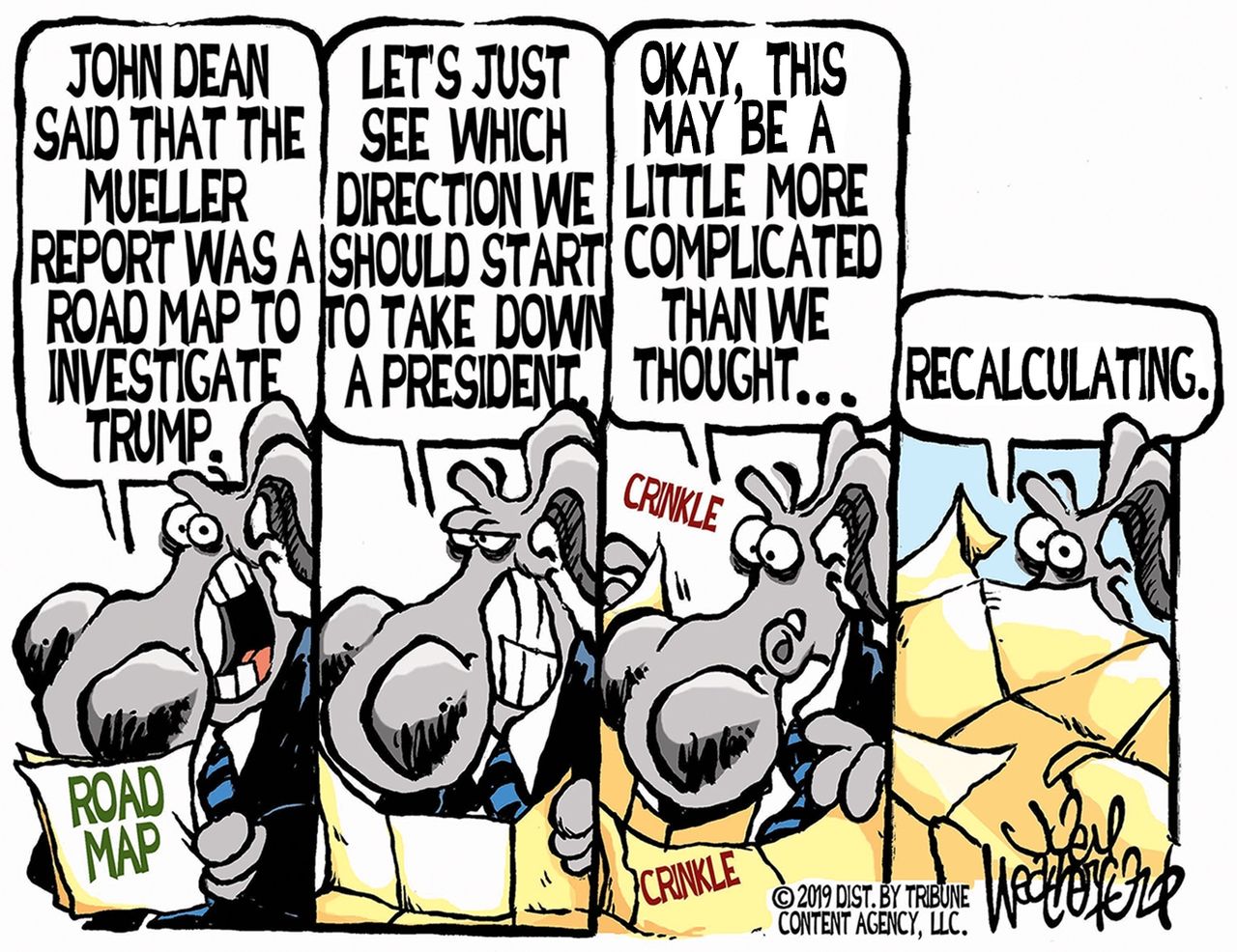 Political Cartoon U.S. John Dean Mueller Report Democrats Investigation