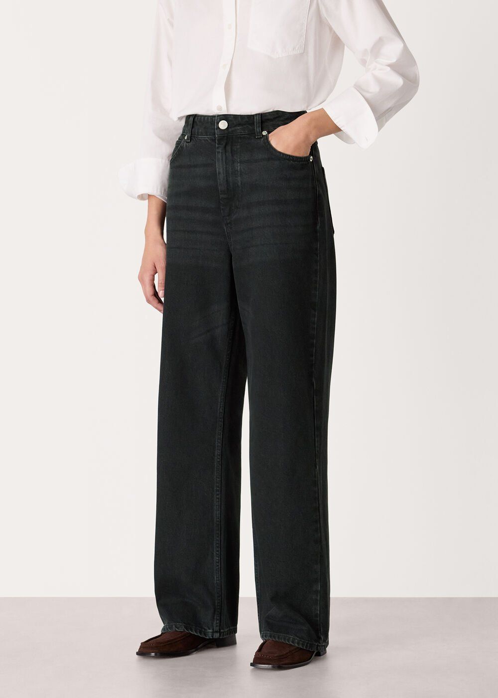 Black Straight Full Length Jean