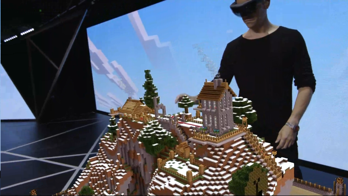 Minecraft coming to Microsoft's HoloLens AR headset  PC Gamer