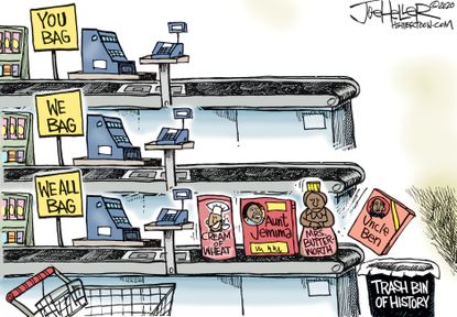 Editorial Cartoon U.S. racist products Aunt Jemima