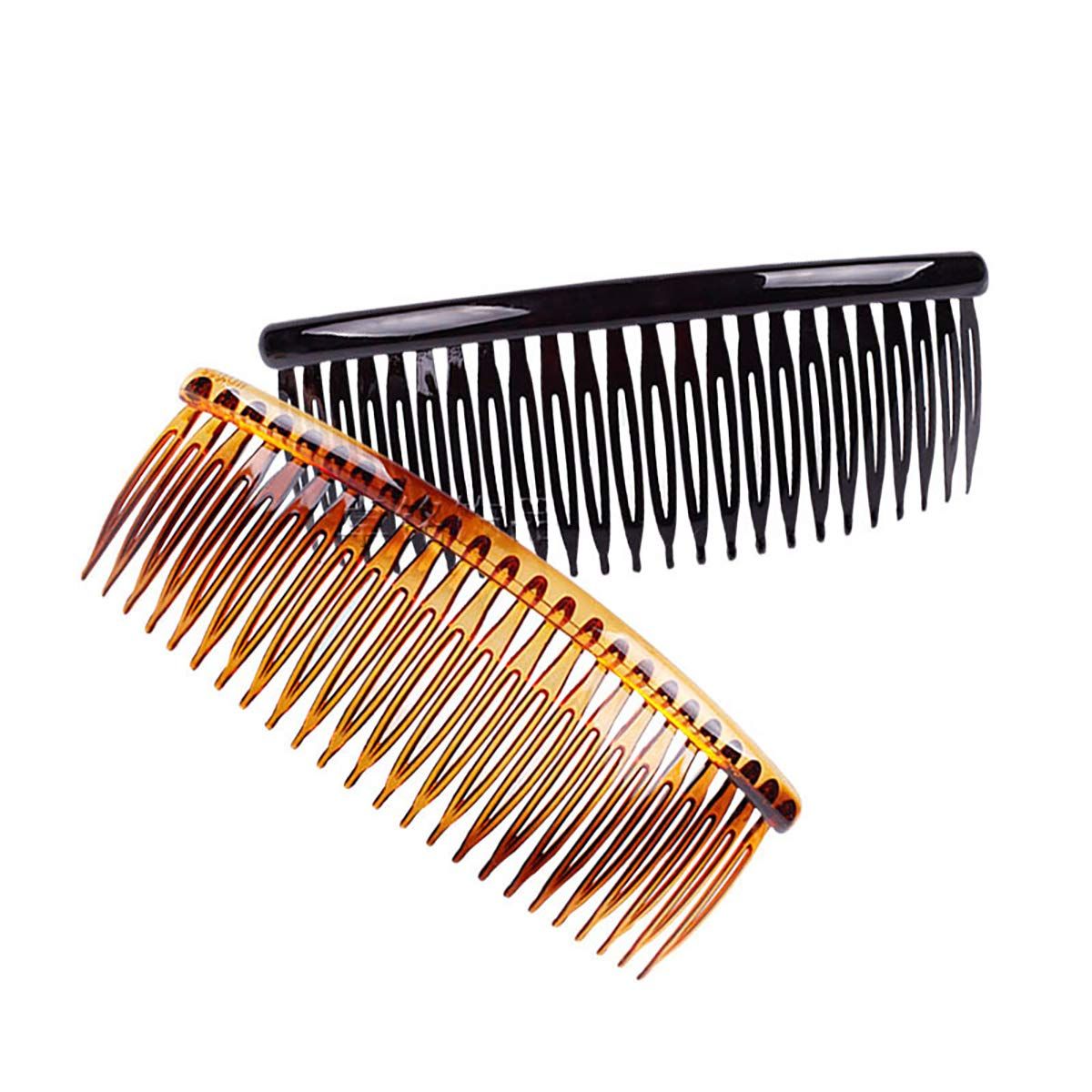 Fodattm 4pcs Large 5 Inches 24 Teeth Hair Side Comb French Hair Accessories Plastic Hair Clip Clamp for Men Women (a#)