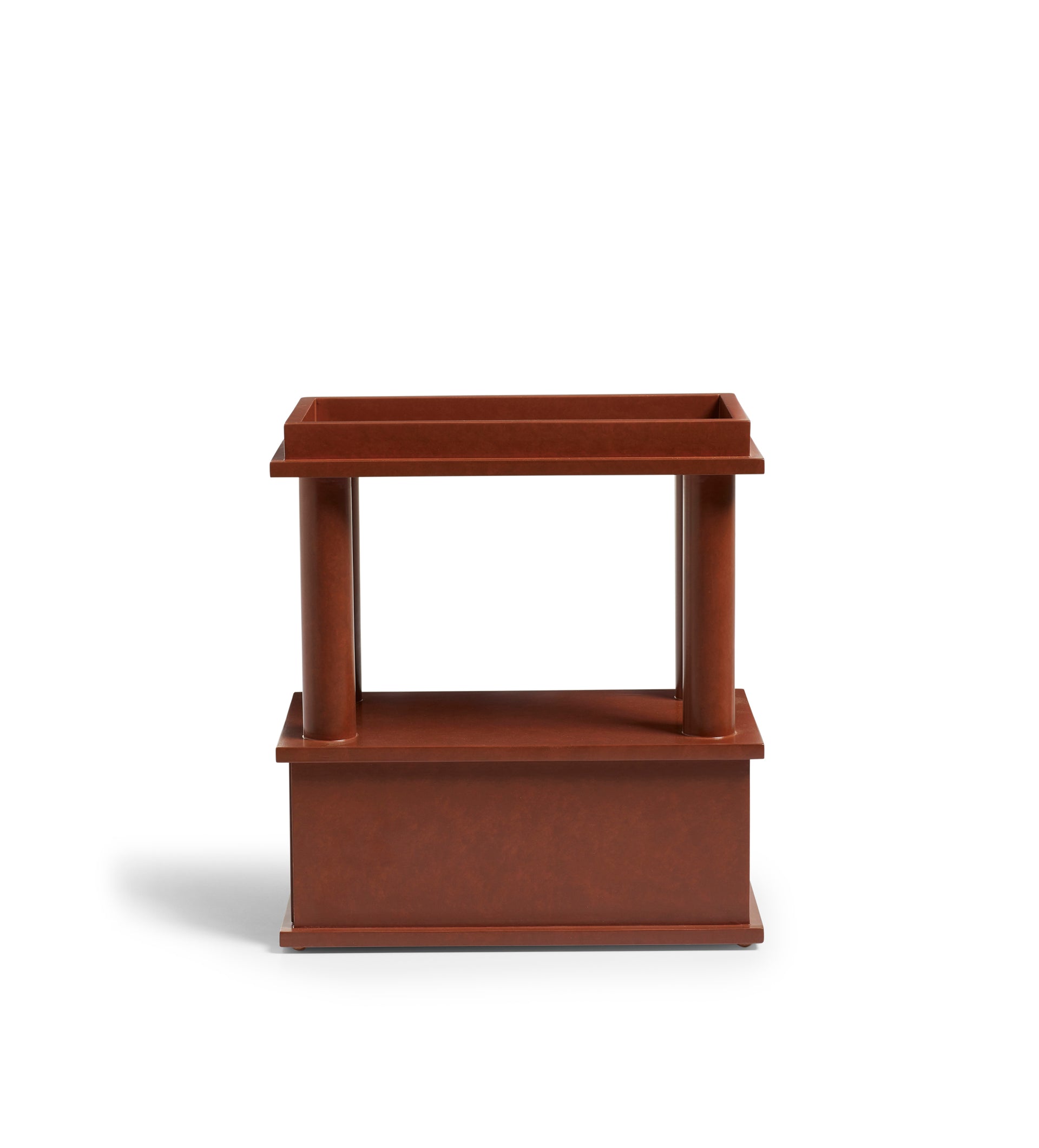 Herbert Sofa Side Table - Earthy Red